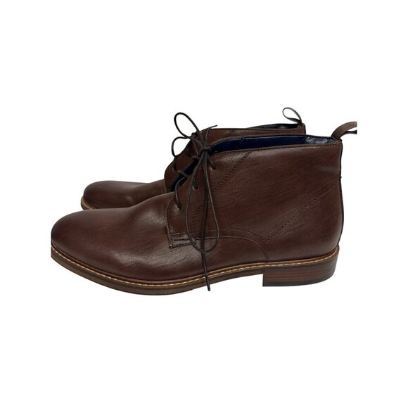 Steve Madden Chevy Men\'s Boots Chukka Brown Burnished Lace Up Size 9.5 New main image 7